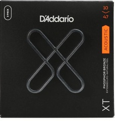 D'Addario XTAPB1047 XT Phosphor Bronze Acoustic Guitar Strings - .010-.047 Extra Light (3-pack)