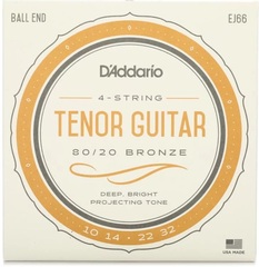 D'Addario EJ66 80/20 Bronze Acoustic Tenor Guitar Strings - .010-.032 Light