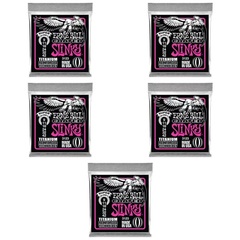 Ernie Ball 3123 Super Slinky Coated Titanium RPS Electric Guitar Strings - .009-.042 (5-Pack)