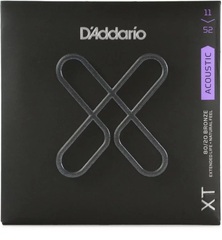 D'Addario XTABR1152 XT 80/20 Bronze Acoustic Guitar Strings - .011-.052 Custom Light