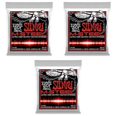 Ernie Ball 2915 Skinny Top Heavy Bottom Slinky M-Steel Electric Guitar Strings - .010-.052 (3-Pack)