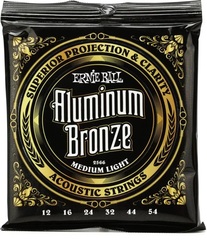 Ernie Ball 2566 Aluminum Bronze Acoustic Strings - .012-.054 Medium Light