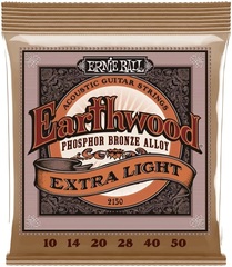 Ernie Ball 2150 Earthwood Phosphor Bronze Acoustic Guitar Strings - .010-.050 Extra Light