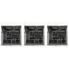 Ernie Ball 2628 Regular Slinky Nickel Wound Electric Guitar Strings - .009-.105 9-string (3-Pack)