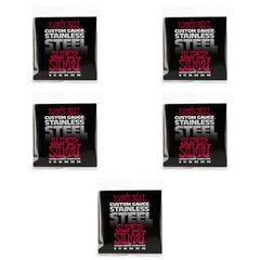 Ernie Ball 2248 Super Slinky Stainless Steel Wound Electric Guitar Strings - .009-.042 (5-Pack)