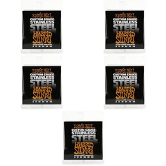 Ernie Ball 2247 Hybrid Slinky Stainless Steel Wound Electric Guitar Strings - .009-.046 (5-Pack)