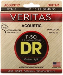 DR Strings VTA-11 Veritas Phosphor Bronze Acoustic Guitar Strings - .011-.050 Custom Light
