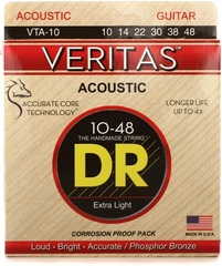 DR Strings VTA-10 Veritas Phosphor Bronze Acoustic Guitar Strings - .010-.048 Extra Light