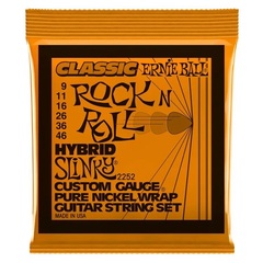 Ernie Ball 2252 Hybrid Slinky Classic Rock N Roll Electric Guitar Strings - .009-.046