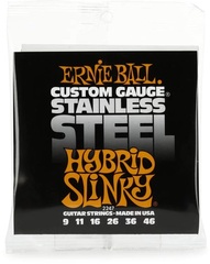 Ernie Ball 2247 Hybrid Slinky Stainless Steel Wound Electric Guitar Strings - .009-.046