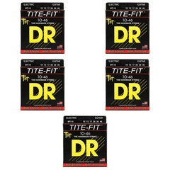 DR Strings MT-10 Tite-Fit Compression Wound Electric Guitar Strings - .010-.046 Medium (5-Pack)