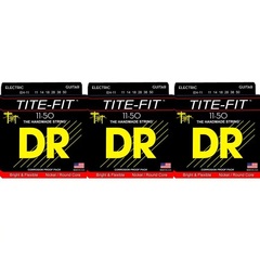 DR Strings EH-11 Tite-Fit Compression Wound Electric Guitar Strings - .011-.050 Heavy (3-Pack)