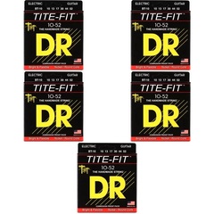 DR Strings BT-10 Tite-Fit Compression Wound Electric Guitar Strings - .010-.052 Big Heavy (5-Pack)