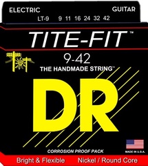 DR Strings LT-9 Tite-Fit Compression Wound Electric Guitar Strings - .009-.042 Light