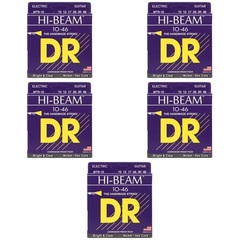 DR Strings MTR-10 Hi-Beam Nickel Plated Electric Strings - .010-.046 Medium (5-Pack)