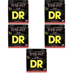 DR Strings LH-9 Tite-Fit Compression Wound Electric Guitar Strings - .009-.046 Light Heavy (5-Pack)
