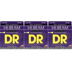 DR Strings JZR-12 Hi-Beam Nickel Plated Electric Strings - .012-.052 Extra Heavy (3-Pack)