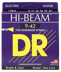 DR Strings LTR-9 Hi-Beam Nickel Plated Electric Strings - .009-.042 Light