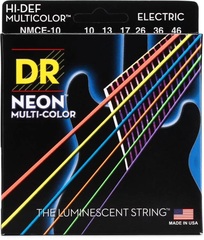 DR Strings NMCE-10 Hi-Def Neon Multi-Color K3 Coated Electric Guitar Strings - .010-.046 Medium