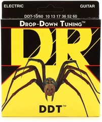 DR Strings DDT-10/60 Drop-Down Tuning Nickel Plated Steel Electric Guitar Strings - .010-.060 Big Heavier