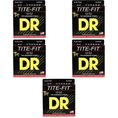 DR Strings JZ-12 Tite-Fit Compression Wound Electric Guitar Strings - .012-.052 Jazz (5-Pack)