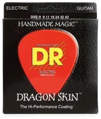 DR Strings DSE-9 Dragon Skin K3 Coated Electric Guitar Strings - .009-.042 Light