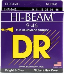 DR Strings LHR-9 Hi-Beam Nickel Plated Electric Giutar Strings - .009-.046 Light Heavy