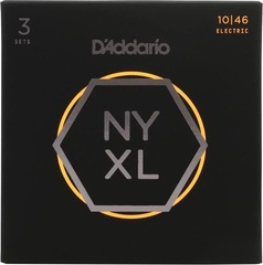 DAddario NYXL1046 NYXL Nickel Wound Electric Guitar Strings - .010-.046 Regular Light (3-pack)