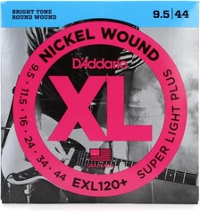 D'Addario EXL120+ Nickel Wound Electric Strings - .0095-.044 Super Light Plus