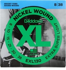 D'Addario EXL130 XL Nickel Wound Electric Guitar Strings - .008-.038 Extra Super Light