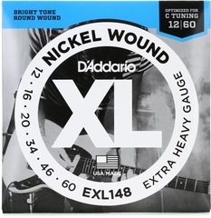 D'Addario EXL148 XL Nickel Wound Electric Guitar Strings - .012-.060 Extra Heavy