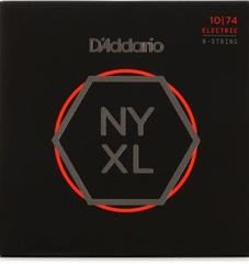 D'Addario NYXL1074 NYXL Nickel Wound Electric Guitar Strings - .010-.074 Regular Light 8-string