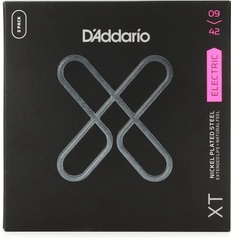 D'Addario XTE0942 XT Nickel Plated Steel Electric Guitar Strings - .009-.042 Super Light (3-pack)