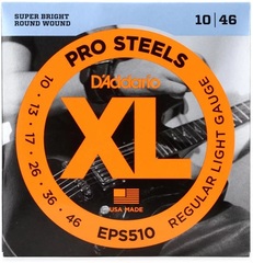 D'Addario EPS510 XL ProSteels Electric Guitar Strings - .010-.046 Regular Light