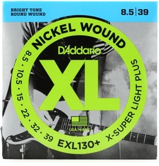 D'Addario EXL130+ Nickel Wound Electric Guitar Strings - .0085-.039 Super Light Plus