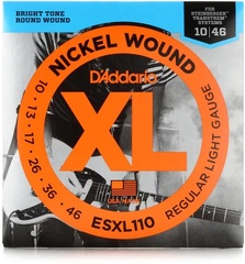D'Addario ESXL110 XL Double Ball End Nickel Wound Electric Guitar Strings - .010-.046 Light