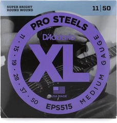 D'Addario EPS515 XL ProSteels Electric Guitar Strings - .011-.050 Medium