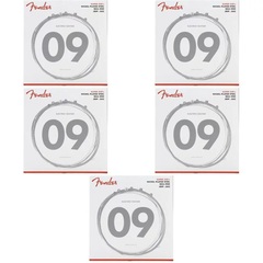 Fender 250L Super 250's Nickel-Plated Steel Electric Guitar Strings - .009-.042 Light (5-Pack)