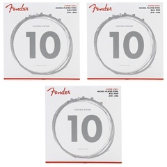 Fender 250R Super 250's Nickel-Plated Steel Electric Guitar Strings - .010-.046 Regular (3-Pack)