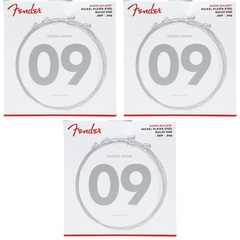 Fender 3250LR Super Bullets Nickel Steel Electric Strings - .009-.046 Light Regular (3-Pack)