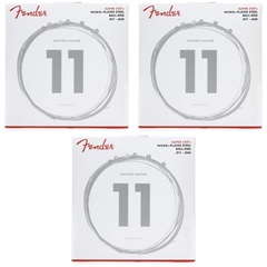 Fender 250M Super 250's Nickel-Plated Steel Electric Guitar Strings - .011-.049 Medium (3-Pack)
