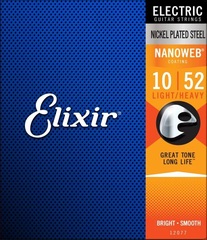 Elixir Strings 12077 Nanoweb Electric Guitar Strings - .010-.052 Light Top Heavy Bottom