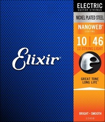Elixir Strings 12450 Nanoweb Electric Guitar Strings - .010-.046 Light 12-string