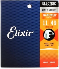 Elixir Strings 12102 Nanoweb Electric Guitar Strings - .011-.049 Medium