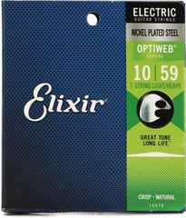 Elixir Strings 19074 Optiweb Electric Guitar Strings - .010-.059 Light/Heavy 7-string