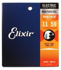 Elixir Strings 12106 Nanoweb Electric Guitar Strings - .011-.059 7-string Medium
