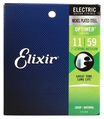 Elixir Strings 19106 Optiweb Electric Guitar Strings - .011-.059 Medium 7-string