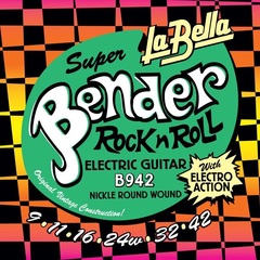 La Bella B942 Super Bender Electric Guitar Strings - .009-.042 Extra Light