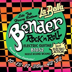 La Bella B1052 Bender Electric Guitar Strings - .010-.052 Light Top/Heavy Bottom