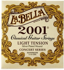La Bella 2001 Silver-Plated Wound Classical Guitar Strings - Light Tension
